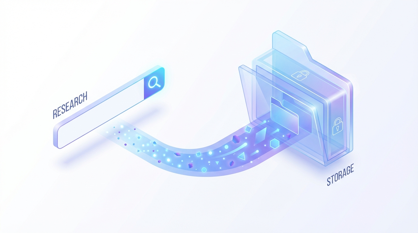 リサーチから保存への流れ